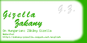 gizella zakany business card